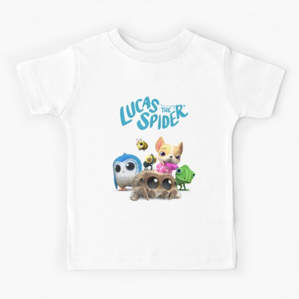 Vista previa del artículo con la obra «Camiseta de Lucas la araña y sus amigos, camiseta de la araña saltadora, camiseta de la araña, regalo para los amantes de las arañas», diseñado y vendido por jovanmargert.