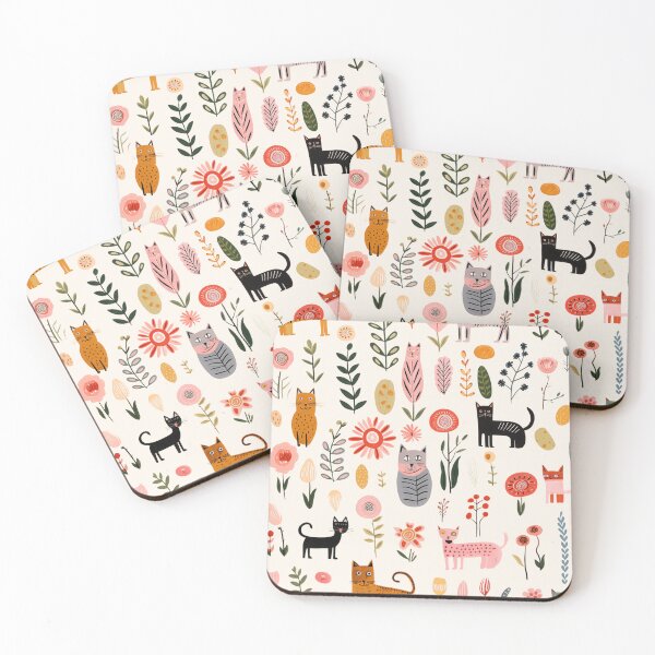 Item preview, Cat in Flowers Field designed and sold by Mikikul.