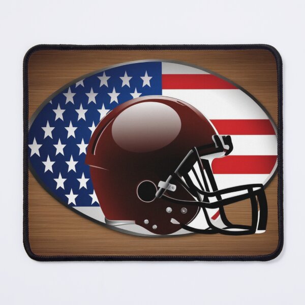 Item preview, american football helmet with flag designed and sold by Eandbeyond.