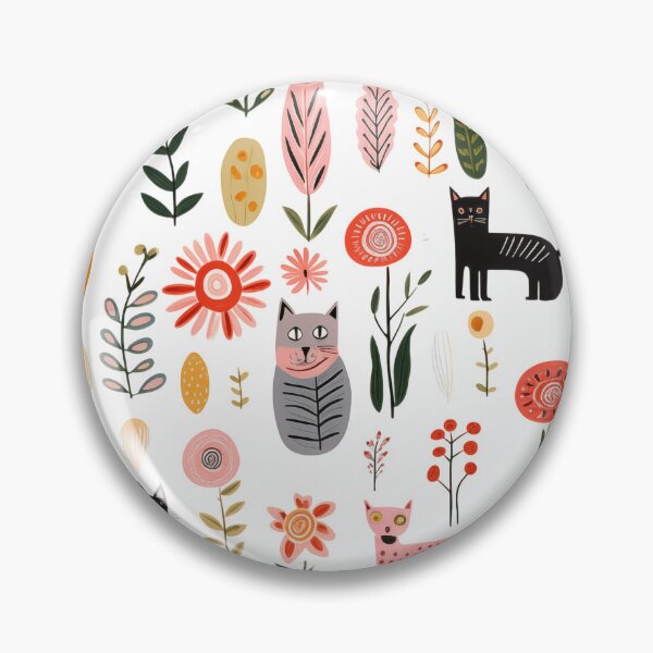 Item preview, Cat in Flowers Field designed and sold by Mikikul.