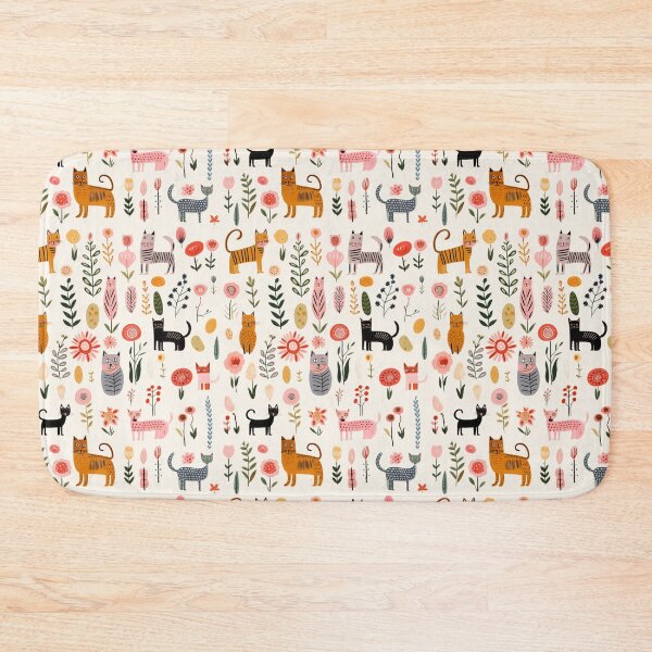 Item preview, Cat in Flowers Field designed and sold by Mikikul.