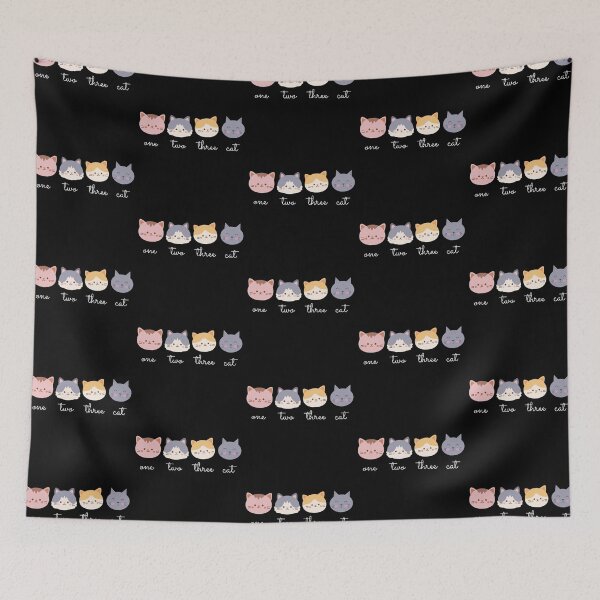 Item preview, 1 2 3 Cat (Black) designed and sold by TeeNameHut.
