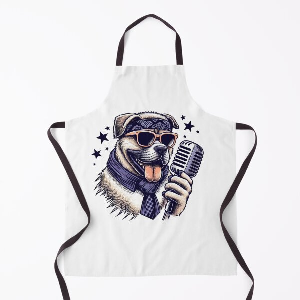 Item preview, Rock Star Dog Holding A Mic designed and sold by SnuggleSafari.