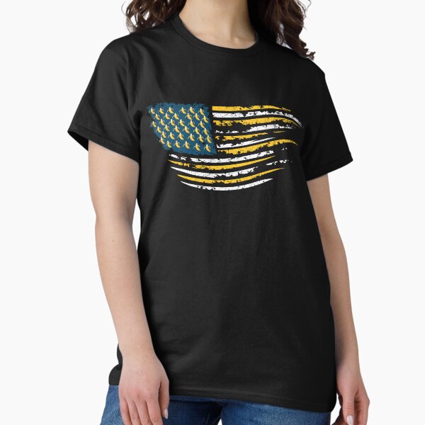 Funny Dabbing Banana American Flag T-Shirt - Retro Graphic Tee For Banana Lovers