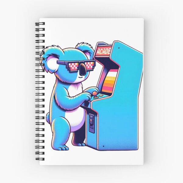 Item preview, Cartoon Koala Wearing Pixel Shades Playing an Arcade Machine designed and sold by Zestpond.