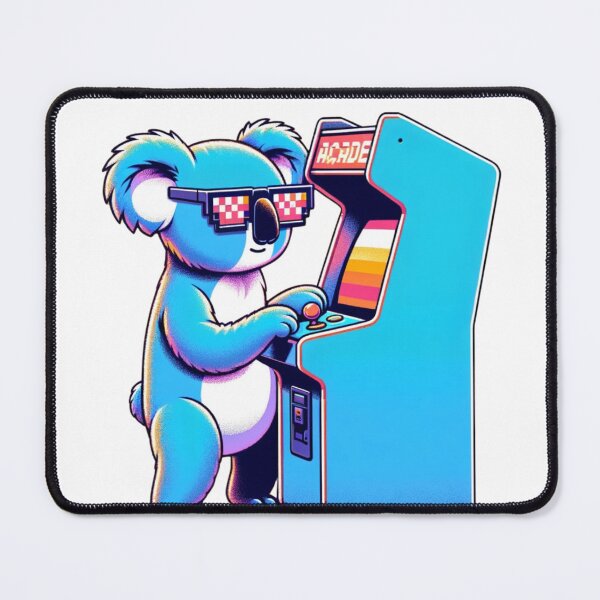 Item preview, Cartoon Koala Wearing Pixel Shades Playing an Arcade Machine designed and sold by Zestpond.