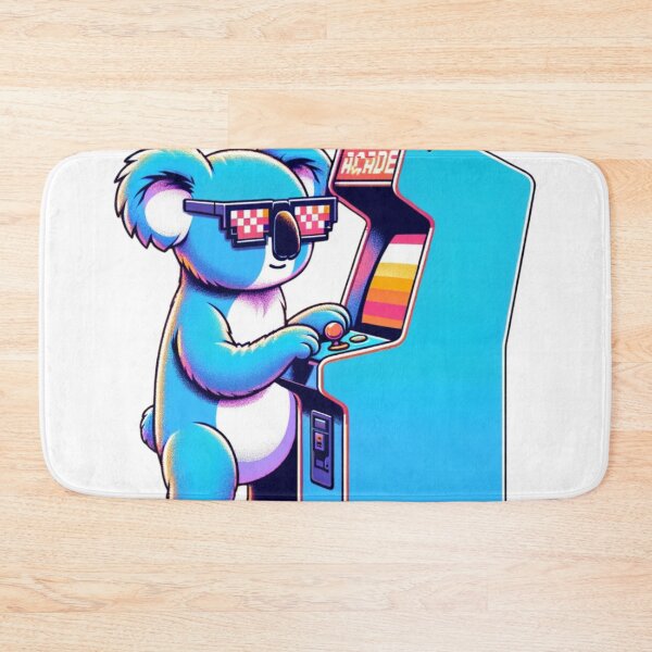 Item preview, Cartoon Koala Wearing Pixel Shades Playing an Arcade Machine designed and sold by Zestpond.