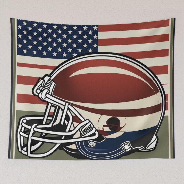Item preview, USA ,AMERICAN FOOTBALL,FLAG,HELMET, designed and sold by Eandbeyond.