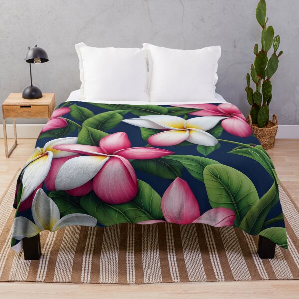 Item preview, Vibrant plumeria, butterflies and plants, to bring cheer into your day. designed and sold by Kaleddis.