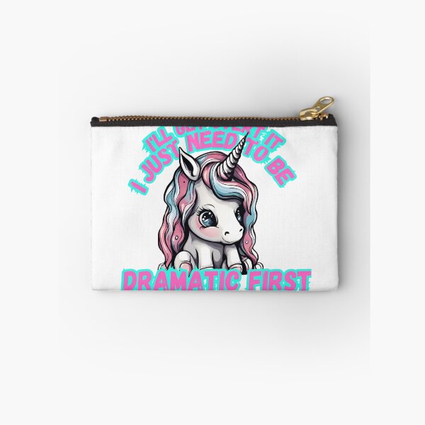 Item preview, I'll Get over it I just need to be dramatic first cute sad unicorn designed and sold by CyberArtistOne.