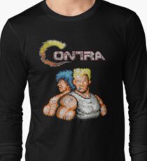 Contra Vintage Heros Pixels Long Sleeve T-Shirt