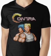 Contra Vintage Heros Pixels Men's V-Neck T-Shirt