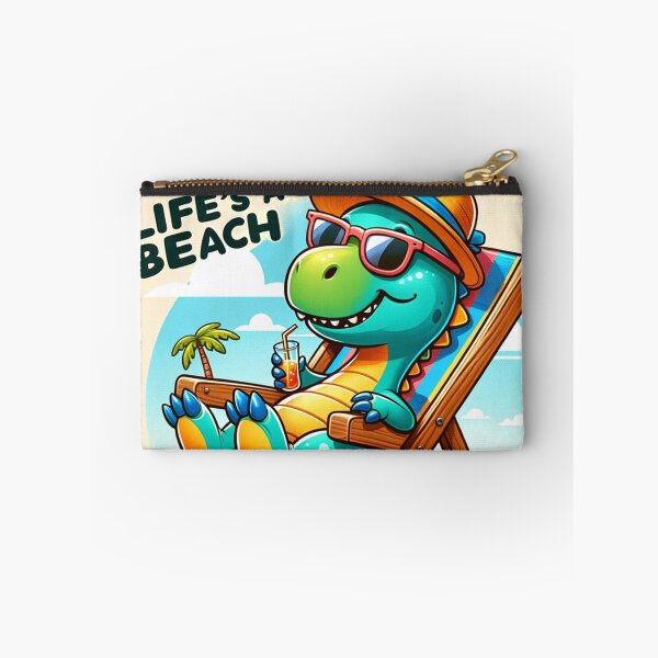 Item preview, Cartoon Dinosaur Lounging on the Beach "Life's a Beach" designed and sold by Zestpond.