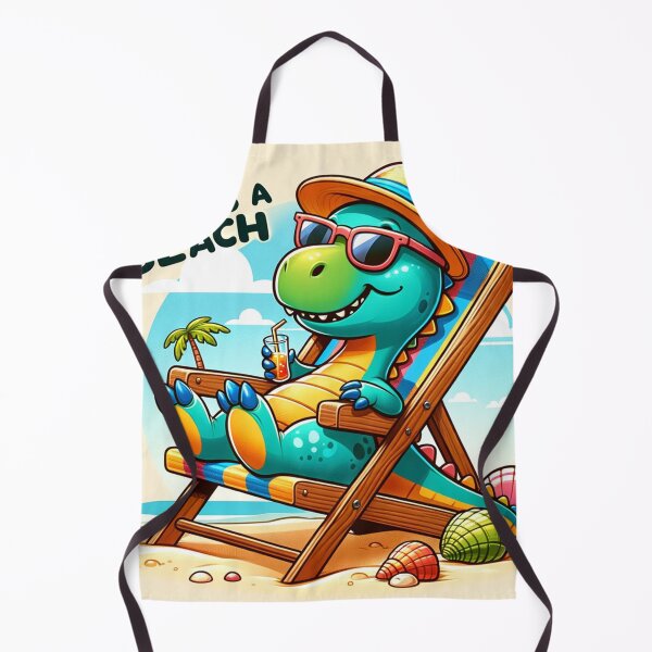 Item preview, Cartoon Dinosaur Lounging on the Beach "Life's a Beach" designed and sold by Zestpond.