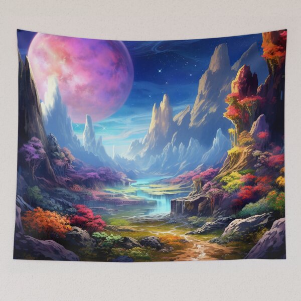 Item preview, Fantasy Landscape - Gumball Moon Valley designed and sold by Fantasy Masterpiece.