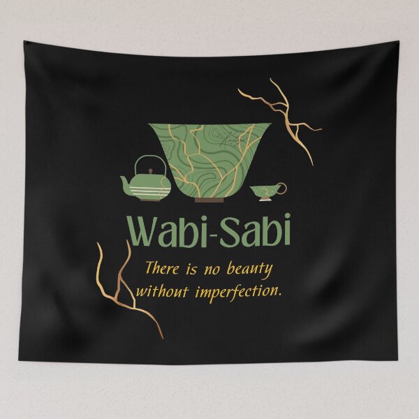 Item preview, Kintsugi art and Wabi sabi quote: There is no beauty without imperfection. designed and sold by CachoGlorious.