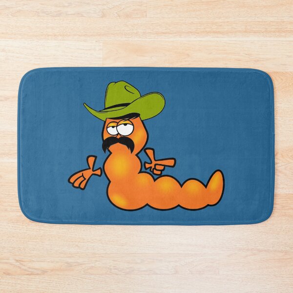 Item preview, A funny orange caterpillar cowboy with a green hat. designed and sold by VugArtShop.