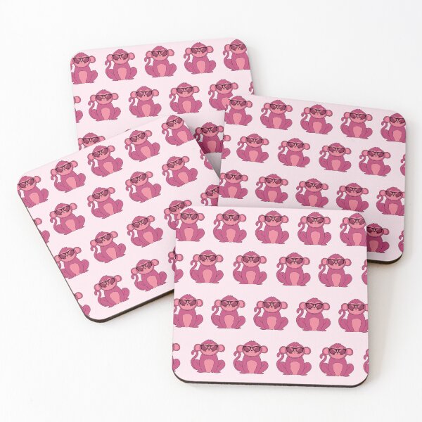 Item preview, Pink monkey pattern designed and sold by We Grow.