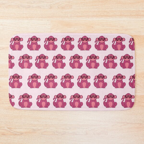 Item preview, Pink monkey pattern designed and sold by We Grow.