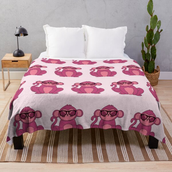 Item preview, Pink monkey pattern designed and sold by We Grow.