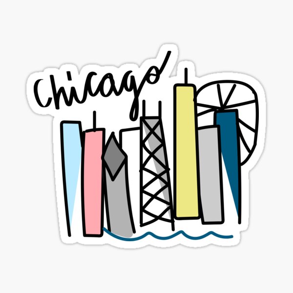 Chicago Skyline Stickers | Redbubble