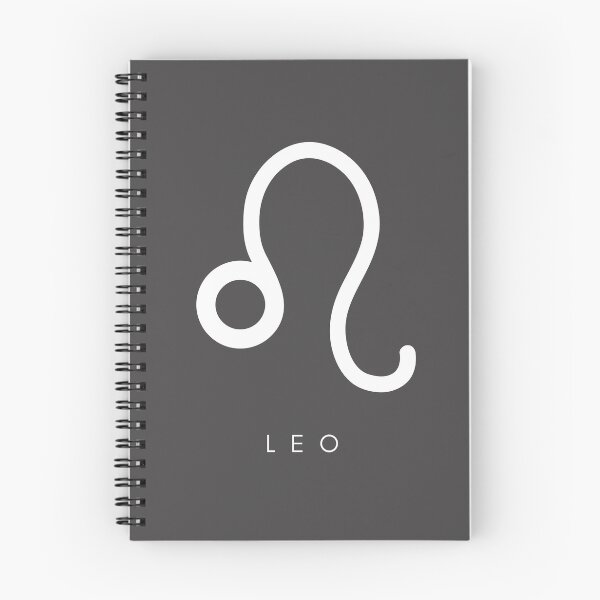 Item preview,  Minimilistic   Daily Horoscopes white Leo zodiac- Horescope/SunSign Theme  on  grey back ground designed and sold by CosmicNook1.