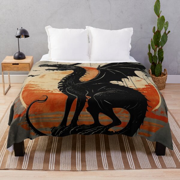 Artikelvorschau, Gotischer urbaner Retro-Sonnenuntergangsdrache entworfen und verkauft von DragonRealms.
