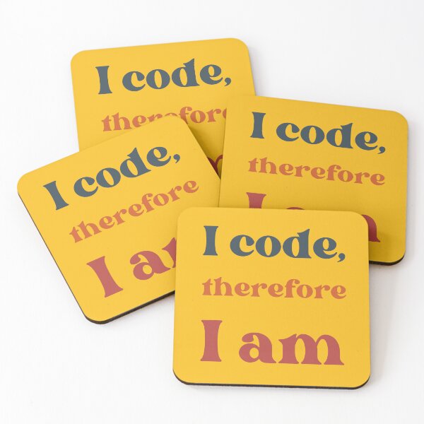 Item preview, Code Philosophy: I code, therefore I am. designed and sold by GiveMeMood.