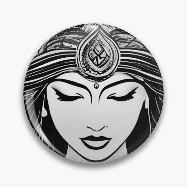 Item preview, a second symbol of spiritual women line black designed and sold by JangmiHorang.