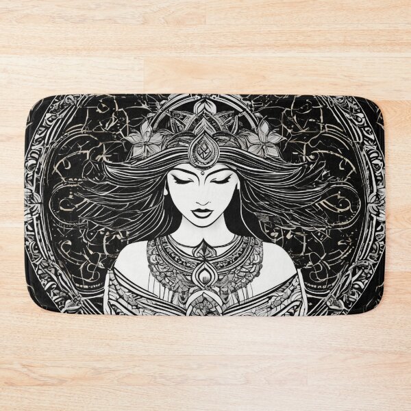 Item preview, a second symbol of spiritual women line black designed and sold by JangmiHorang.