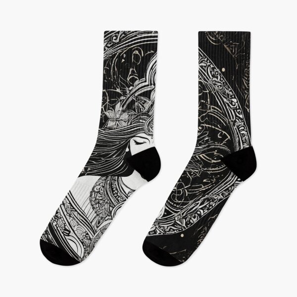 Item preview, a second symbol of spiritual women line black designed and sold by JangmiHorang.