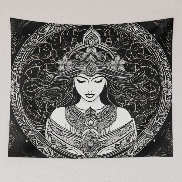 Item preview, a second symbol of spiritual women line black designed and sold by JangmiHorang.