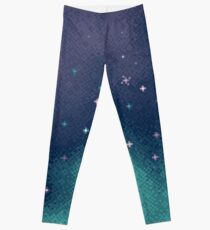 Lilac and Aqua Pixel Galaxy Leggings
