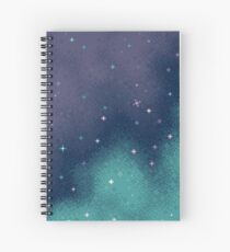 Cuaderno de espiral Lila y Aqua Pixel Galaxy