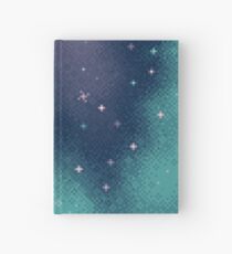Flieder und Aqua Pixel Galaxy Notizbuch