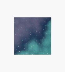 Lilac and Aqua Pixel Galaxy Art Board
