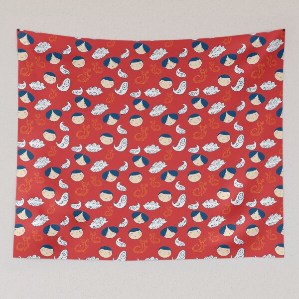 Item preview, Chinese New Year Kids Seamless Surface Pattern  designed and sold by LenkaDesign.