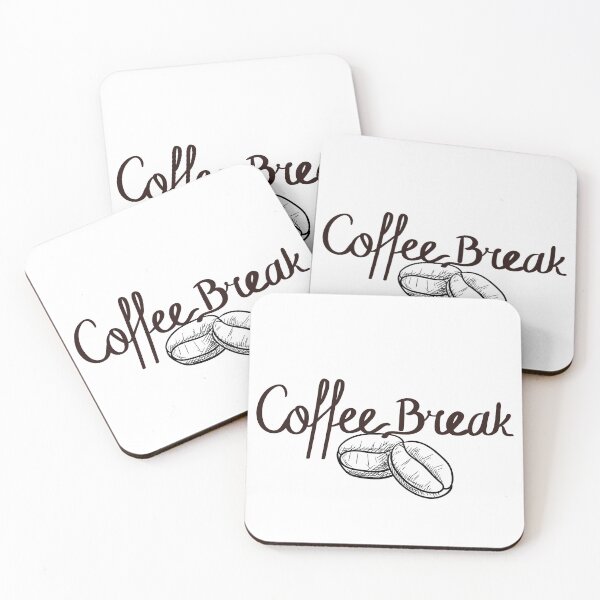 Item preview, COFFEE BREAK LOGO WITH COFFEE BEANS designed and sold by infinitearte.