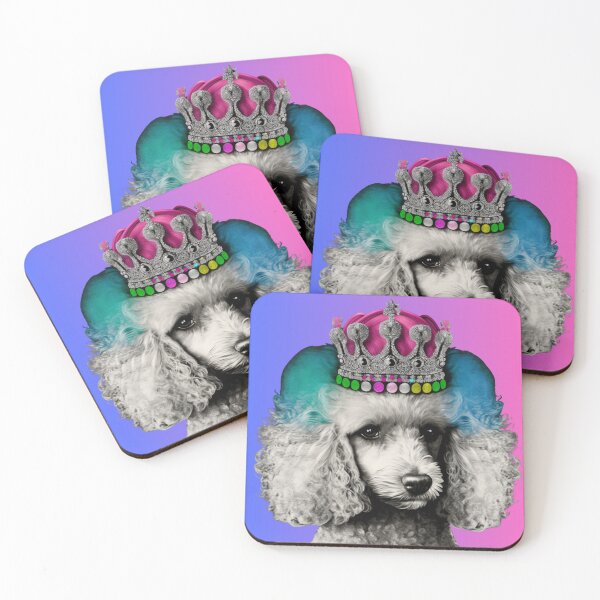 Item preview, Elegant Poodle with Crown Pop Art Print - Monarch of Fluff Artwork designed and sold by luxePprints.