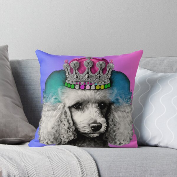 Item preview, Elegant Poodle with Crown Pop Art Print - Monarch of Fluff Artwork designed and sold by luxePprints.