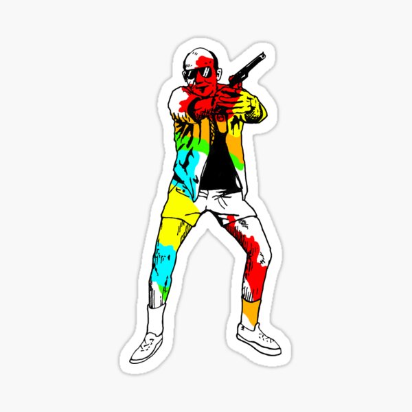 Hunter S. Thompson graphic splash Sticker