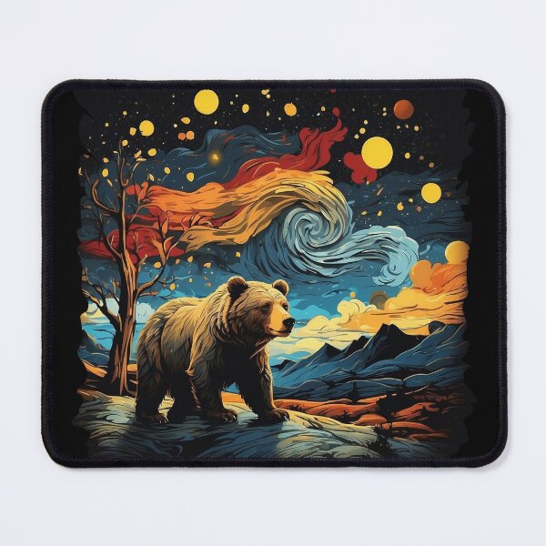 Item preview, Solitude in Fur: Captivating Lonely Bear Artwork designed and sold by WantStore.