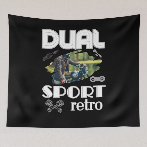 Item preview, DUAL SPORT retro adventurer motorcycle rider lifestyle design designed and sold by Jt41.