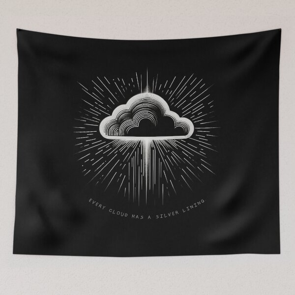 Item preview, Every Cloud Has A Silver Lining designed and sold by LineArtByLovi.
