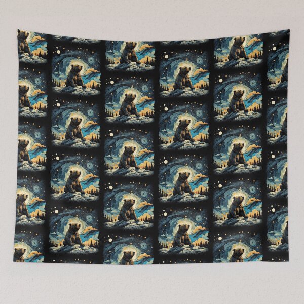 Item preview, Solitude in Fur: A Lonely Bear's Artistic Reflection designed and sold by WantStore.