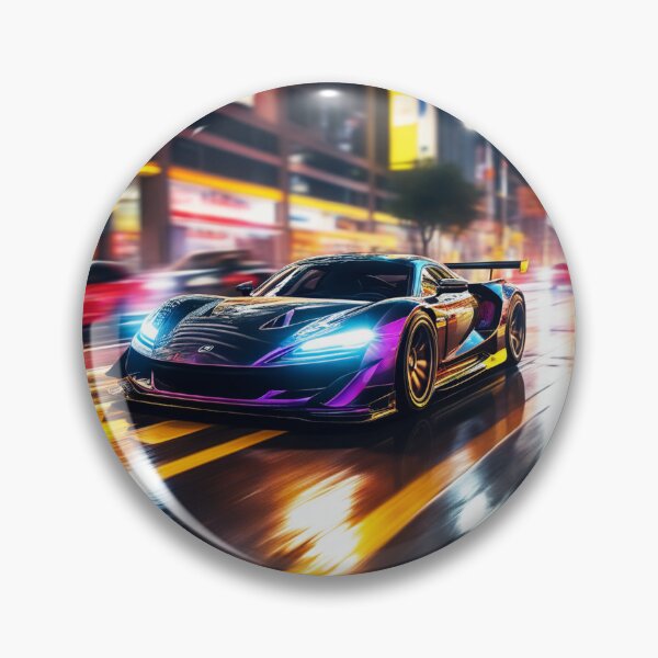 Item preview, Sports car racing through city at night designed and sold by ailia-hikaru.