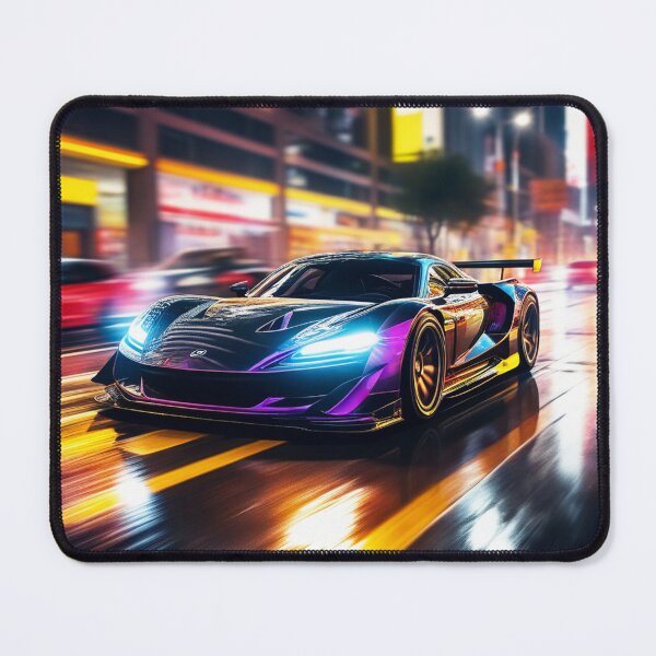Item preview, Sports car racing through city at night designed and sold by ailia-hikaru.