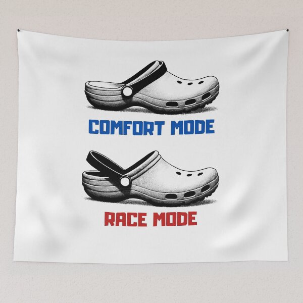 Item preview, Clog In Comfort Vs. Race Mode Funny Gift For Friends and Family designed and sold by PapaMikeCrafts.