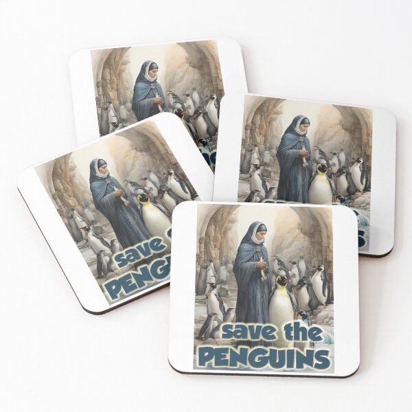 Item preview, Save the Penguins; Nuns; designed and sold by StickerApe.