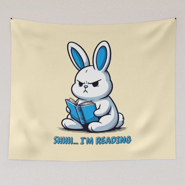 Item preview, Focused Bunny Reader designed and sold by RuyaFab.